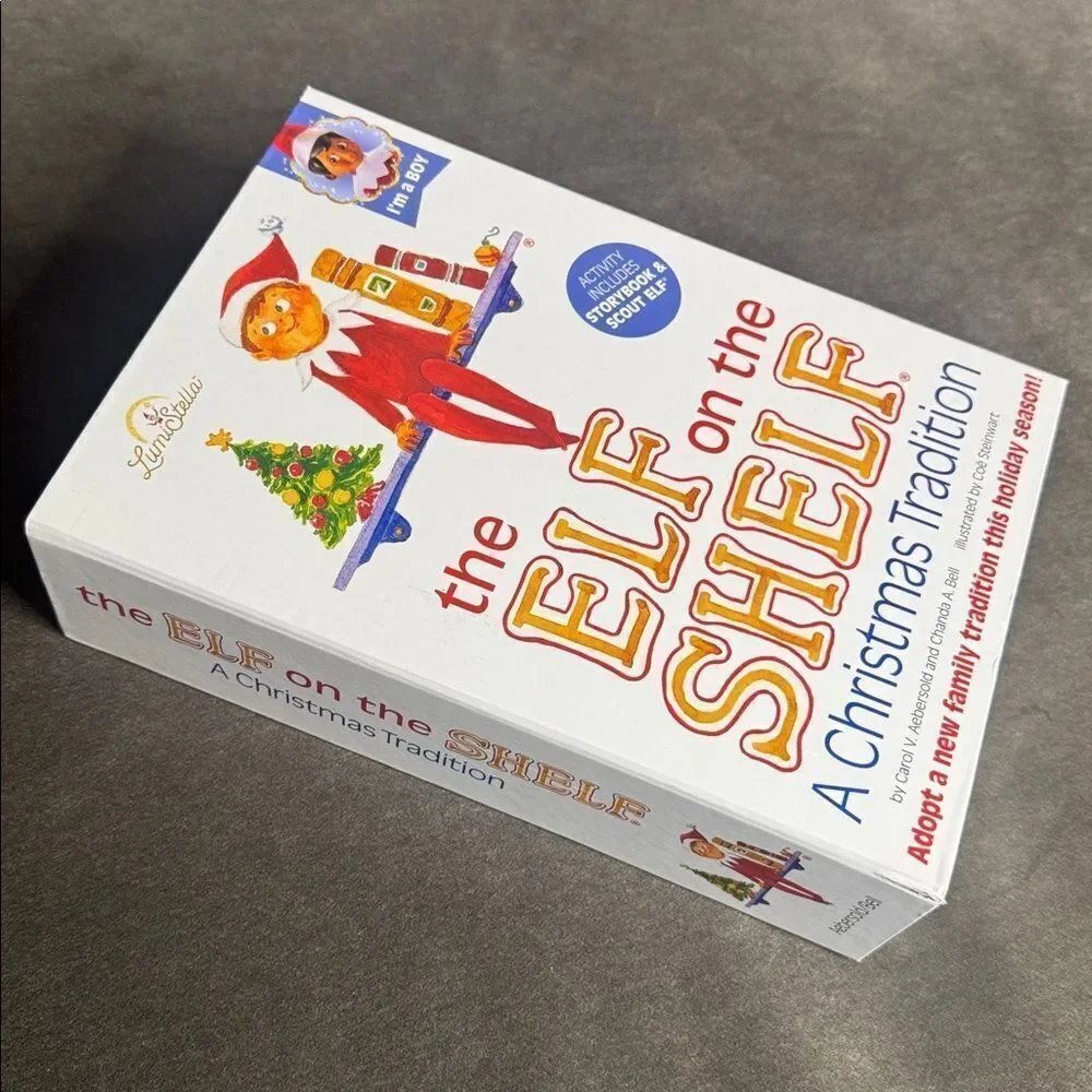 The Elf on the Shelf Christmas Tradition Book Set Brown Eyed Boy NEW